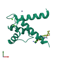 PDB entry 3cr5 coloured by chain, front view.