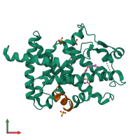 Hetero dimeric assembly 1 of PDB entry 3cs8 coloured by chemically distinct molecules, front view.