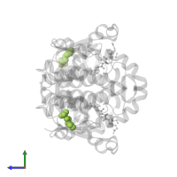 2-(N-MORPHOLINO)-ETHANESULFONIC ACID in PDB entry 3csi, assembly 2, side view.