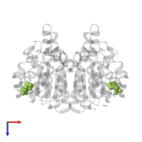 2-(N-MORPHOLINO)-ETHANESULFONIC ACID in PDB entry 3csi, assembly 2, top view.