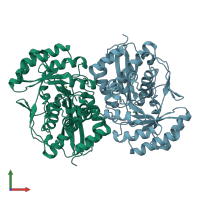 PDB entry 3ct2 coloured by chain, front view.