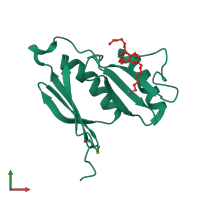 PDB entry 3ct8 coloured by chain, front view.