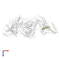 PALMITIC ACID in PDB entry 3cue, assembly 1, top view.