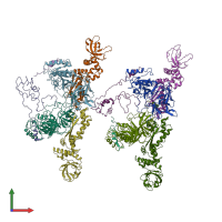 PDB entry 3cw2 coloured by chain, front view.