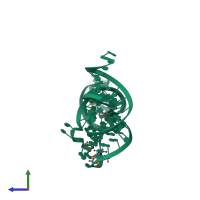 PDB entry 3cw5 coloured by chain, side view.