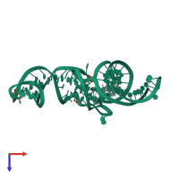 PDB entry 3cw5 coloured by chain, top view.