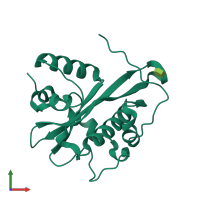 PDB entry 3cxq coloured by chain, front view.