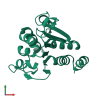 PDB entry 3cy6 coloured by chain, front view.