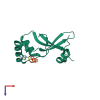 PDB entry 3cyi coloured by chain, top view.