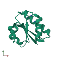 PDB entry 3czc coloured by chain, front view.