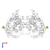 SULFATE ION in PDB entry 3czd, assembly 1, top view.