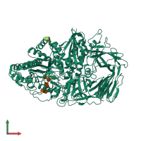 PDB entry 3czn coloured by chain, front view.