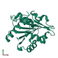 Monomeric assembly 7 of PDB entry 3d2c coloured by chemically distinct molecules, front view.