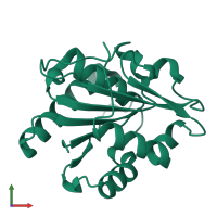 Monomeric assembly 9 of PDB entry 3d2c coloured by chemically distinct molecules, front view.