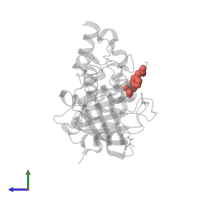 Modified residue PTR in PDB entry 3d42, assembly 1, side view.