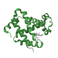 The deposited structure of PDB entry 3d4x contains 2 copies of CATH domain 1.10.490.10 (Globin-like) in Hemoglobin subunit beta-A/B. Showing 1 copy in chain B.