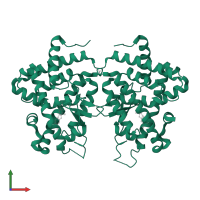 Thyroid hormone receptor beta in PDB entry 3d57, assembly 1, front view.