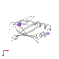 SODIUM ION in PDB entry 3d97, assembly 2, top view.