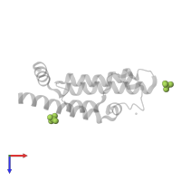 SULFATE ION in PDB entry 3dai, assembly 1, top view.