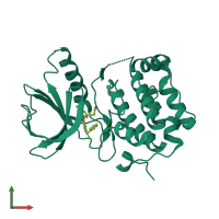 PDB entry 3db8 coloured by chain, front view.
