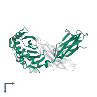 Ig-like domain-containing protein in PDB entry 3dbx, assembly 1, top view.