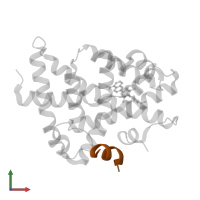 Nuclear receptor coactivator 1 in PDB entry 3dcu, assembly 1, front view.