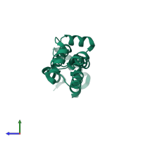 Regulatory protein RecX in PDB entry 3dfg, assembly 1, side view.