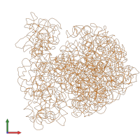 PDB entry 3dg4 coloured by chain, front view.