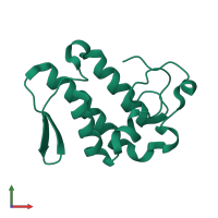 PDB entry 3dih coloured by chain, front view.