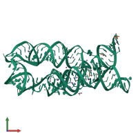 PDB entry 3dil coloured by chain, front view.
