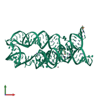 PDB entry 3dim coloured by chain, front view.