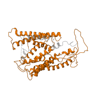 The deposited structure of PDB entry 3din contains 2 copies of Pfam domain PF00344 (SecY) in Protein translocase subunit SecY. Showing 1 copy in chain B [auth C].