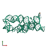 PDB entry 3dj0 coloured by chain, front view.
