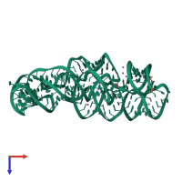 PDB entry 3dj0 coloured by chain, top view.