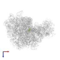 N-{[(5S)-3-(3-fluoro-4-morpholin-4-ylphenyl)-2-oxo-1,3-oxazolidin-5-yl]methyl}acetamide in PDB entry 3dll, assembly 1, top view.