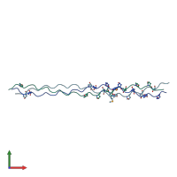 PDB entry 3dmw coloured by chain, front view.