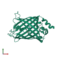 PDB entry 3dql coloured by chain, front view.
