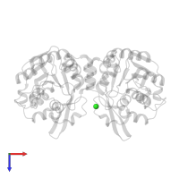 CHLORIDE ION in PDB entry 3dqz, assembly 2, top view.