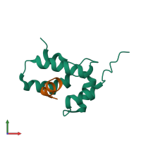 PDB entry 3ds0 coloured by chain, front view.