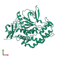 Botulinum neurotoxin A light chain in PDB entry 3dse, assembly 1, front view.