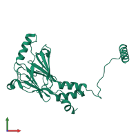 PDB entry 3dsh coloured by chain, front view.