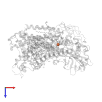FE (III) ION in PDB entry 3dsy, assembly 1, top view.