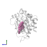 12-(2-hydroxyethyl)-2-(1-methylethoxy)-13,14-dihydronaphtho[2,1-a]pyrrolo[3,4-c]carbazol-5(12H)-one in PDB entry 3dtc, assembly 1, side view.