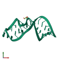 PDB entry 3dvz coloured by chain, front view.