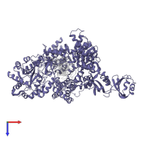 DNA polymerase III subunit alpha in PDB entry 3e0d, assembly 1, top view.