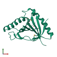 PDB entry 3e0h coloured by chain, front view.