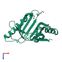 PDB entry 3e0h coloured by chain, top view.