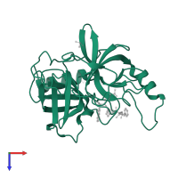 Prostasin heavy chain in PDB entry 3e16, assembly 1, top view.