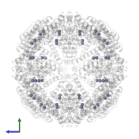 ZINC ION in PDB entry 3e1o, assembly 1, side view.