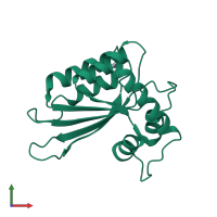 Monomeric assembly 1 of PDB entry 3e1u coloured by chemically distinct molecules, front view.
